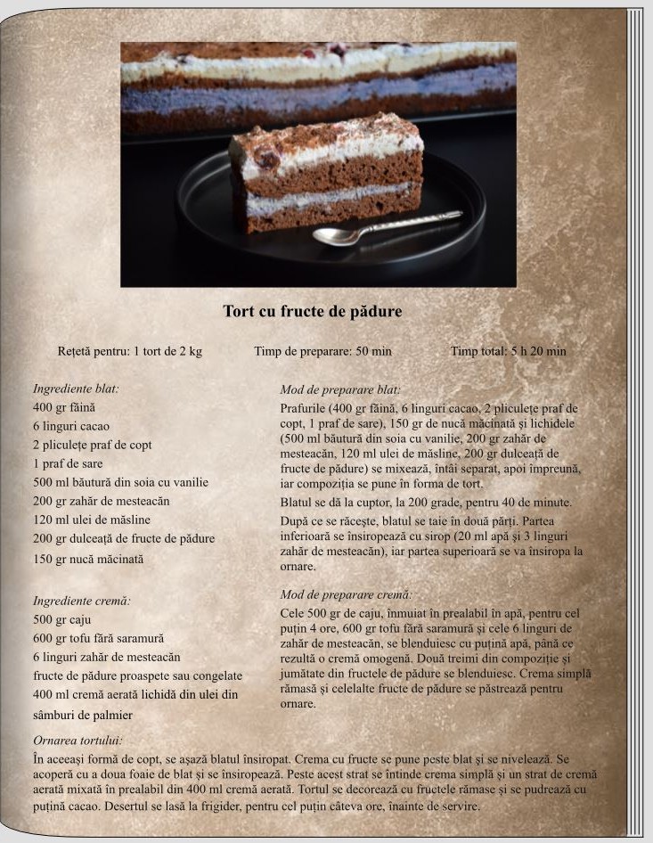 Tort cu fructe de pădure