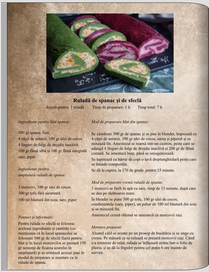 Ruladă de spanac și ruladă de sfeclă
