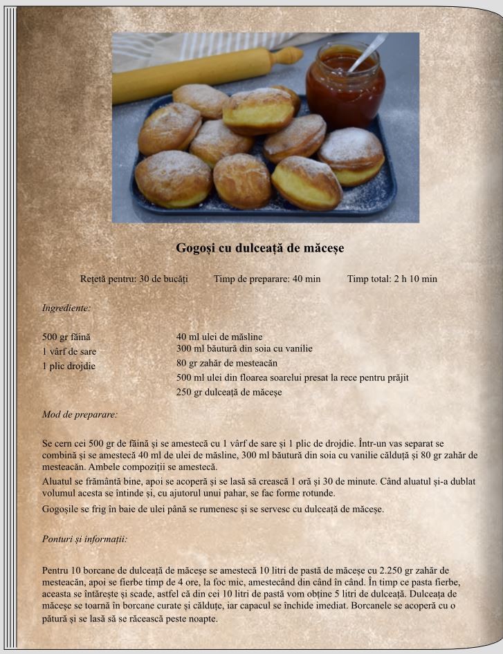 Gogoși cu dulceață de măceșe