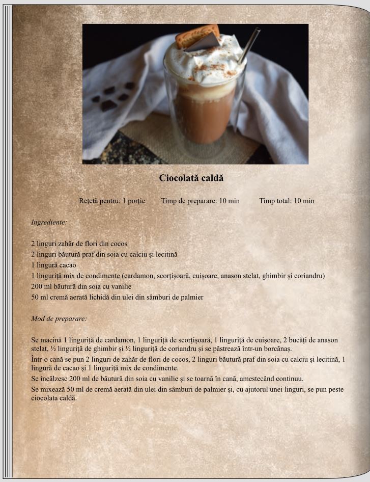 Ciocolată caldă - Băuturi  -Rețete delicioase, vegane pentru unii, de post pentru alții – Corina Marinescu