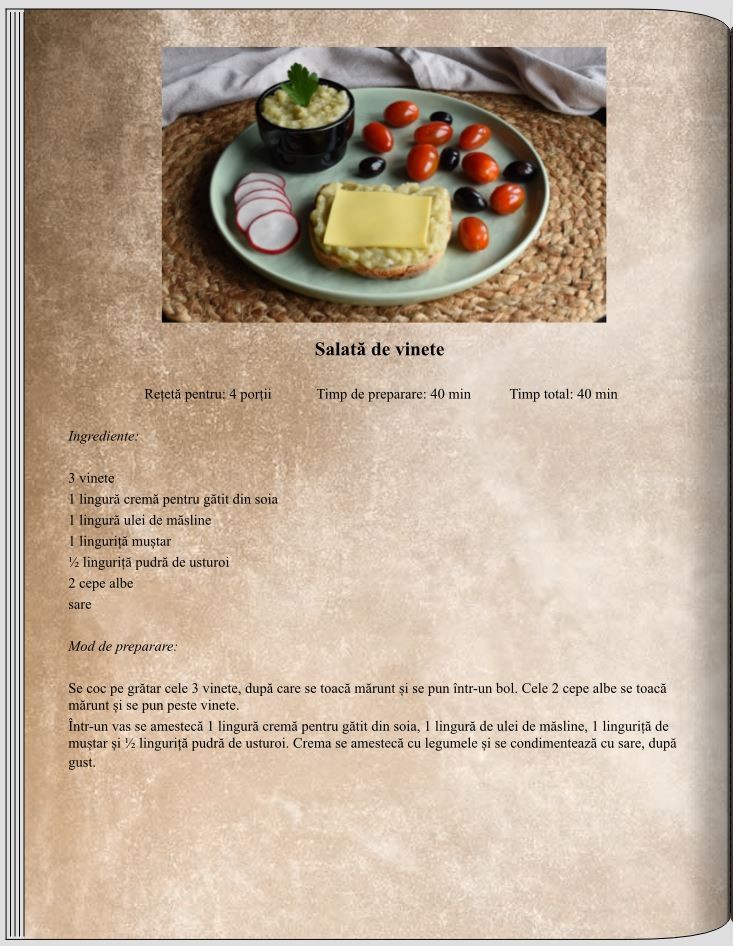 Salată de vinete - Salate - Rețete delicioase, vegane pentru unii, de post pentru alții – Corina Marinescu