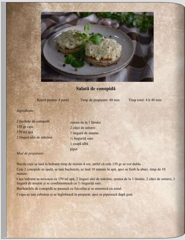 Salată de conopidă - Salate -Rețete delicioase, vegane pentru unii, de post pentru alții – Corina Marinescu