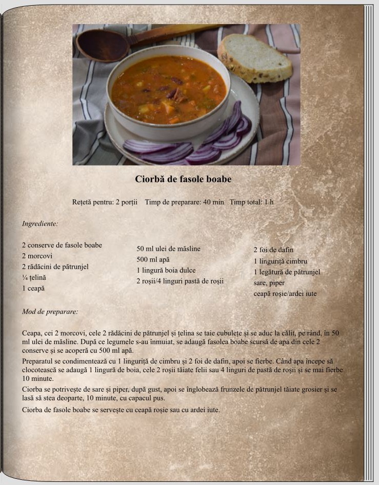 Ciorbă de fasole boabe