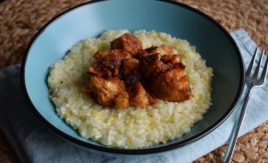 Risotto cu dovleac și sticky conopidă