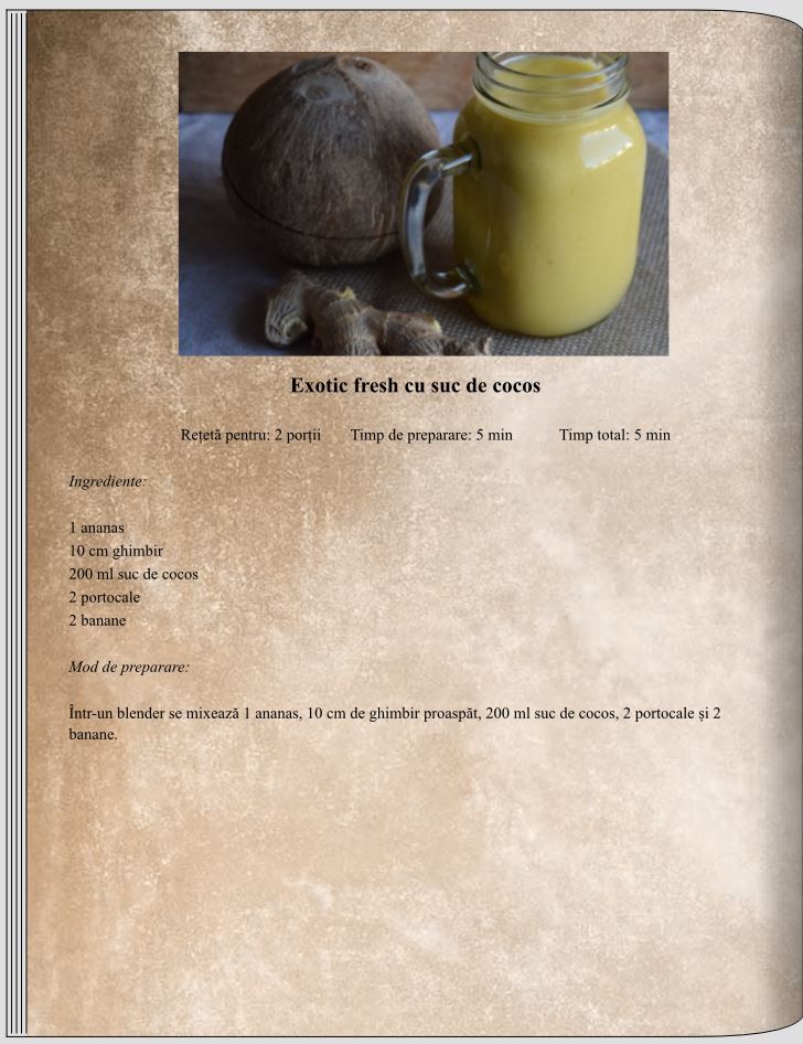 Exotic fresh cu suc de cocos