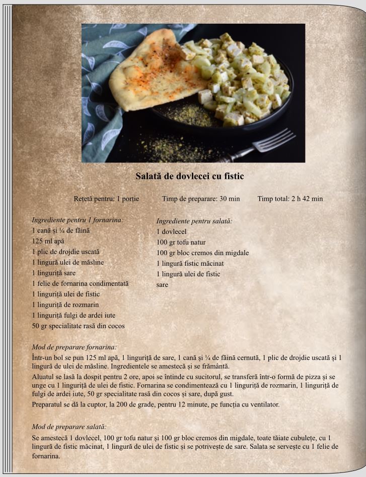 Salată de dovlecei cu fistic