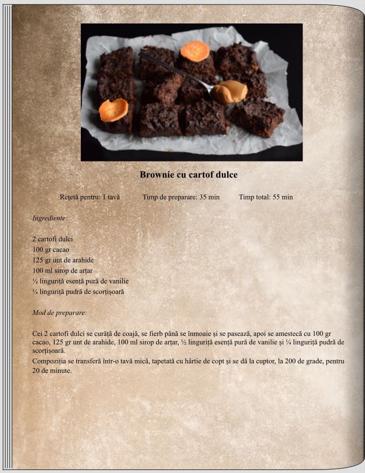 Brownie cu cartof dulce