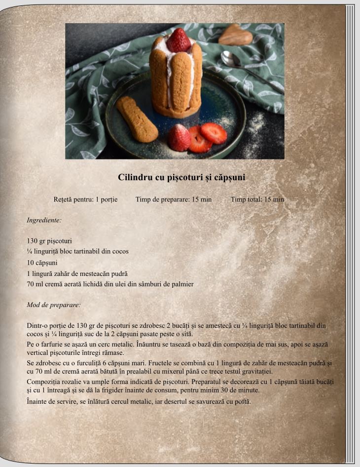 Cilindru cu pișcoturi și căpșuni