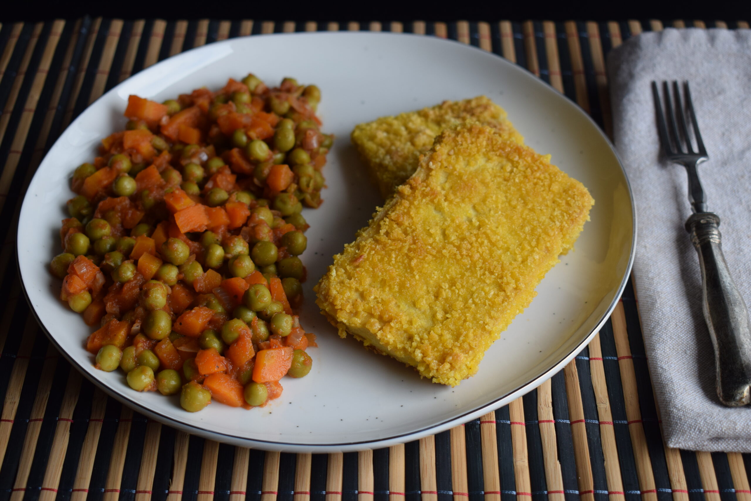 Tofu pane cu mâncare de mazăre