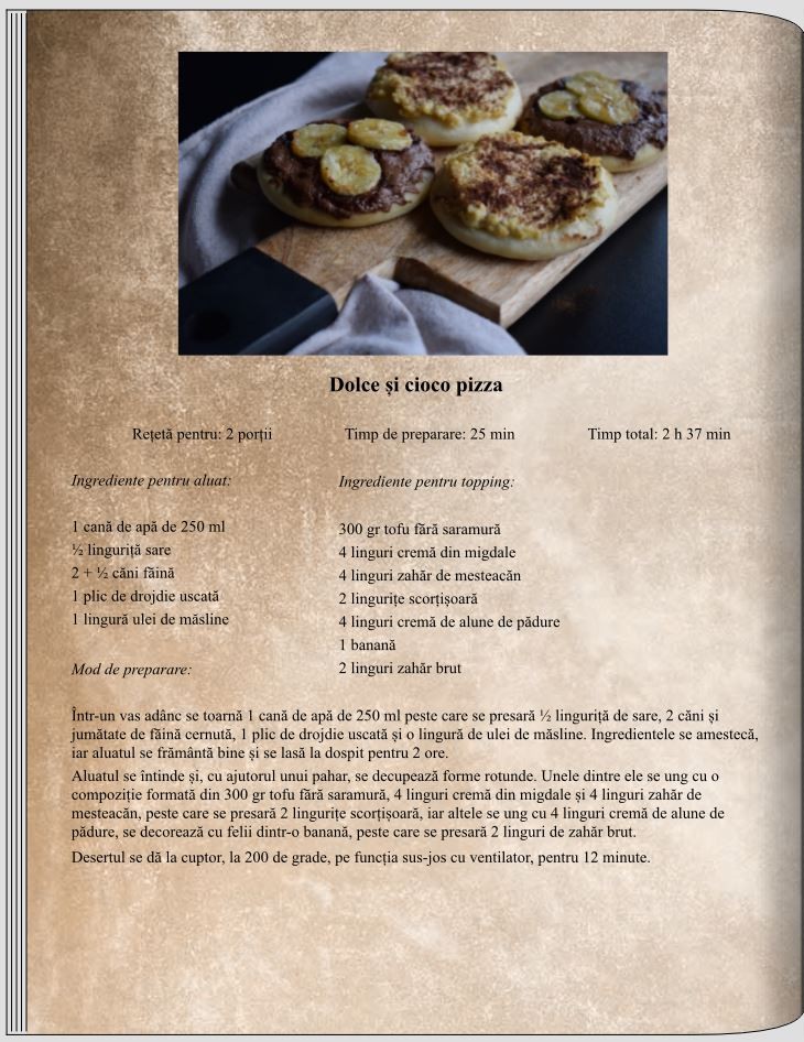 Dolce și cioco pizza