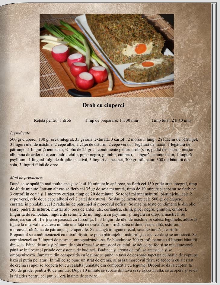 Drob cu ciuperci