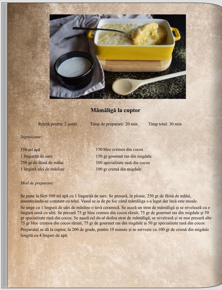 Mămăligă la cuptor 
