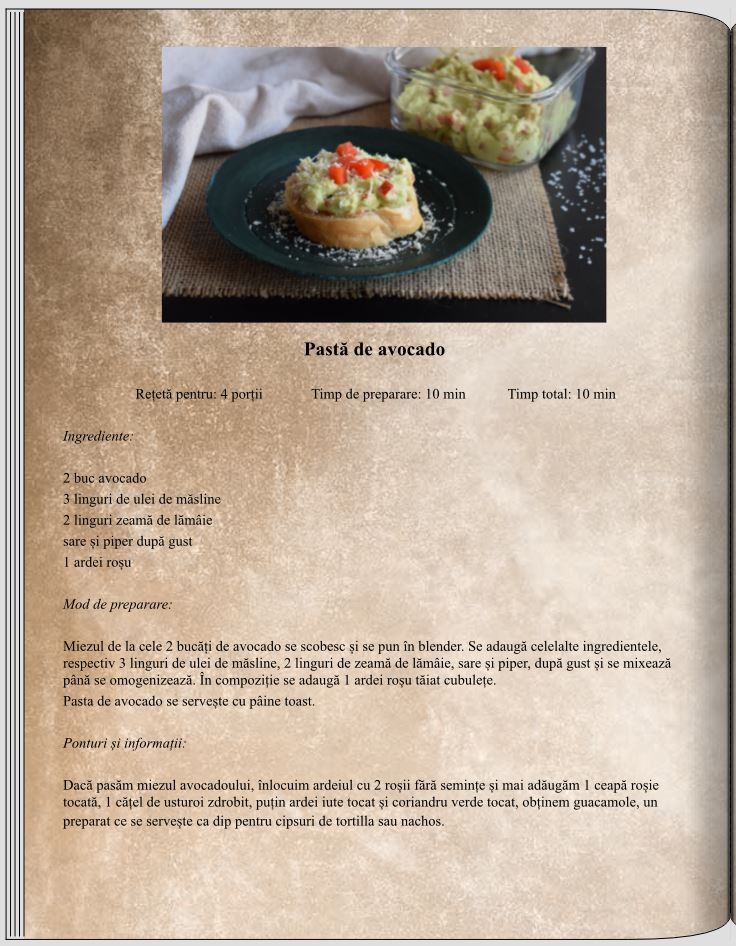 Pastă de avocado 