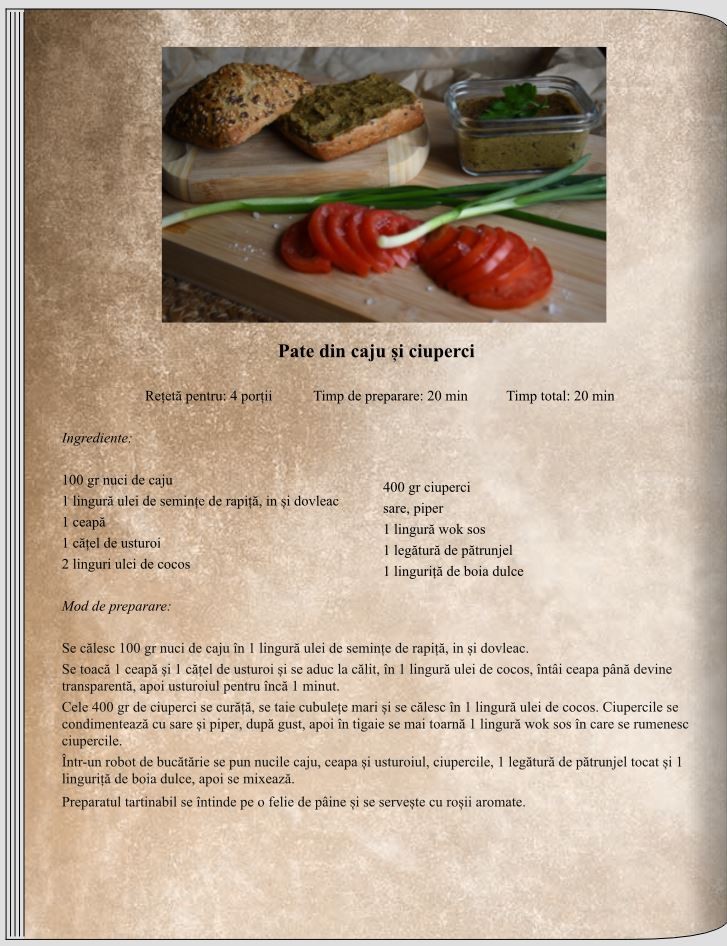 Pate din caju și ciuperci