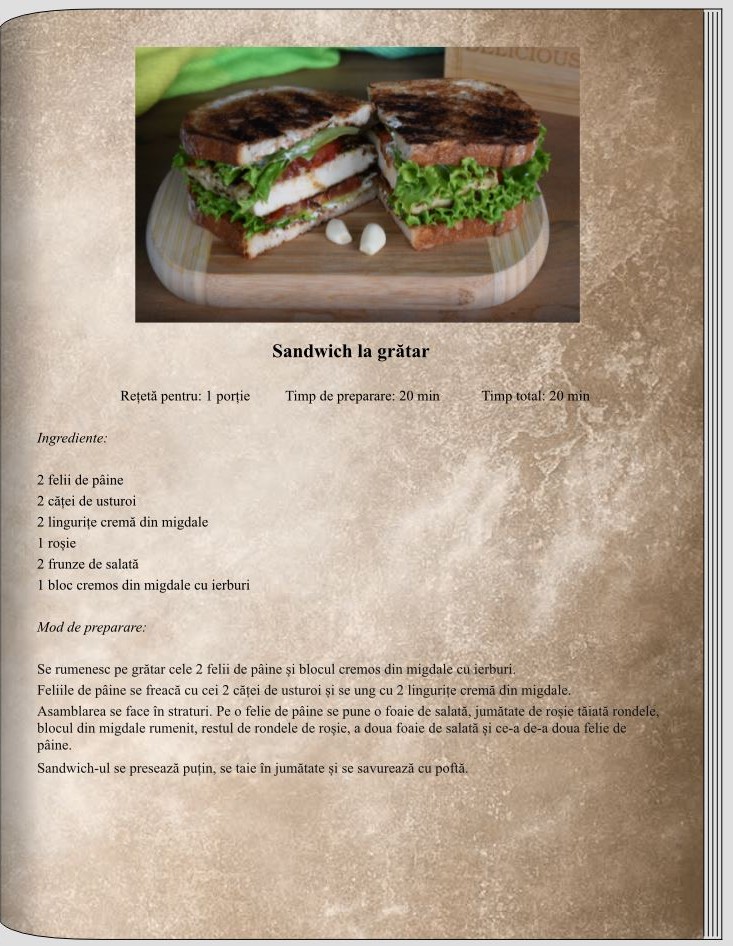 Sandwich la grătar